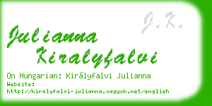 julianna kiralyfalvi business card